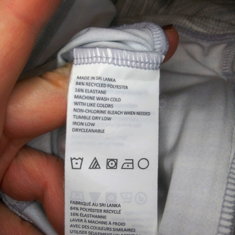 Prana Catarina Gray & White Marled Stripe, Long Sleeved Full Zip UPF 50+ Sun Top - Picture 10 of 11